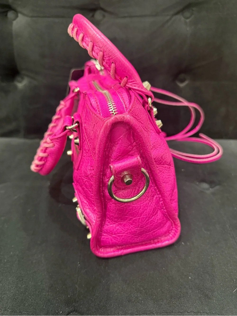 Balenciaga Fuchsia City mini Satchel - Picture 3 of 6